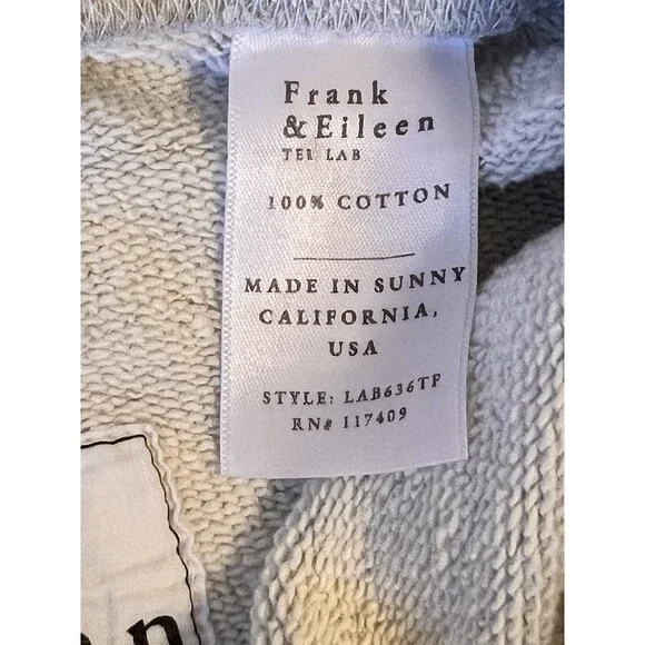 FRANK & EILEEN Eamon Jogger Sweatpants Gray Melange Triple Fleece 100% Cotton S - Picture 10 of 11